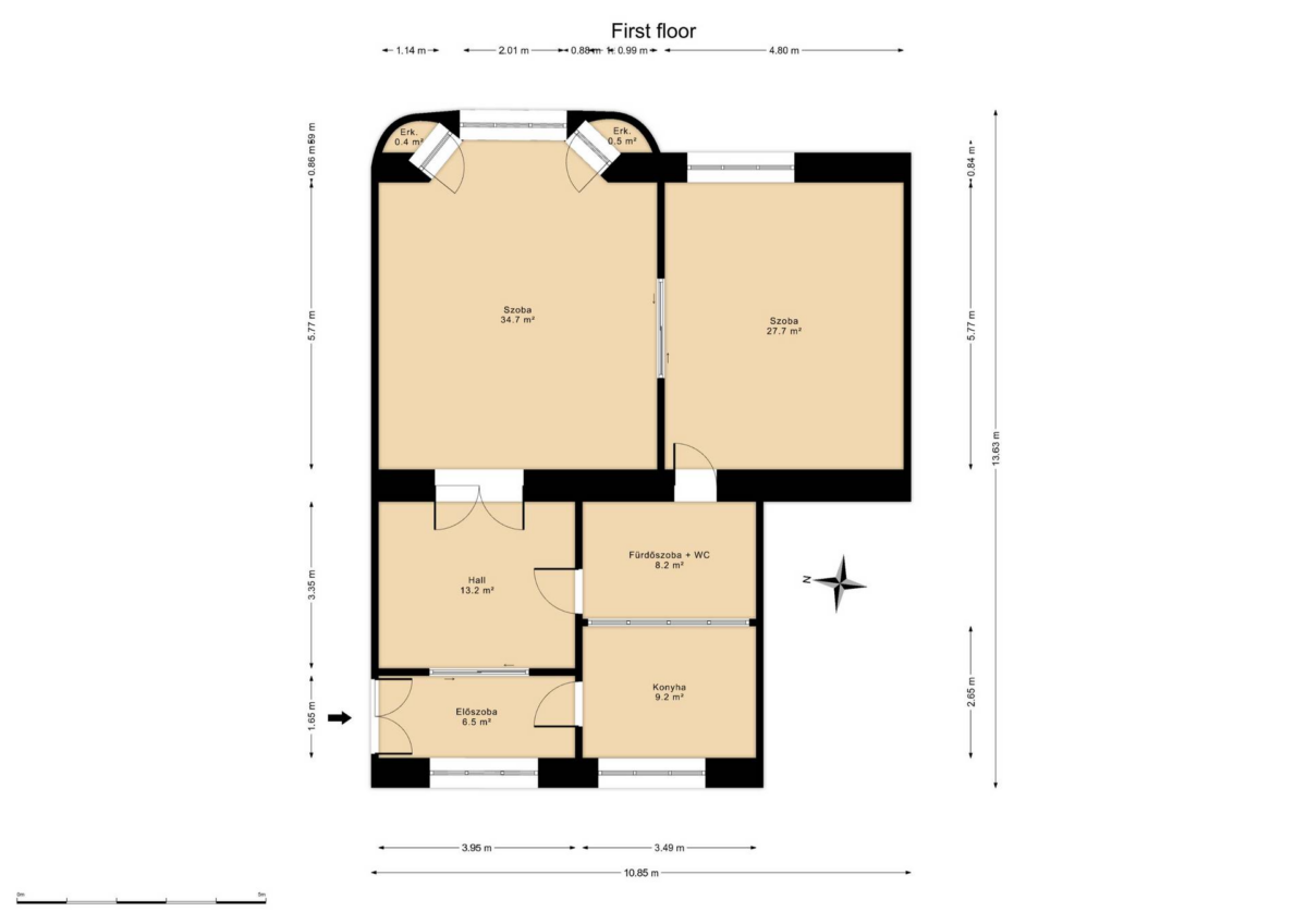 Piękne mieszkanie przy drodze Bartoka, XI. dzielnica Budapesztu