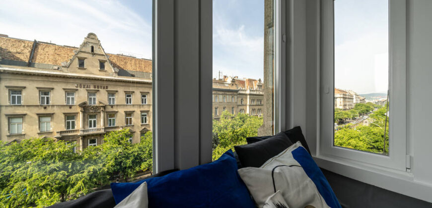 Na rogu Erzsébet körút w VII. dzielnicy Budapesztu