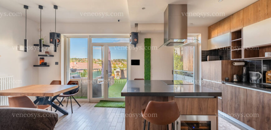 Panorama z tarasu w XI. dzielnicy Budapesztu