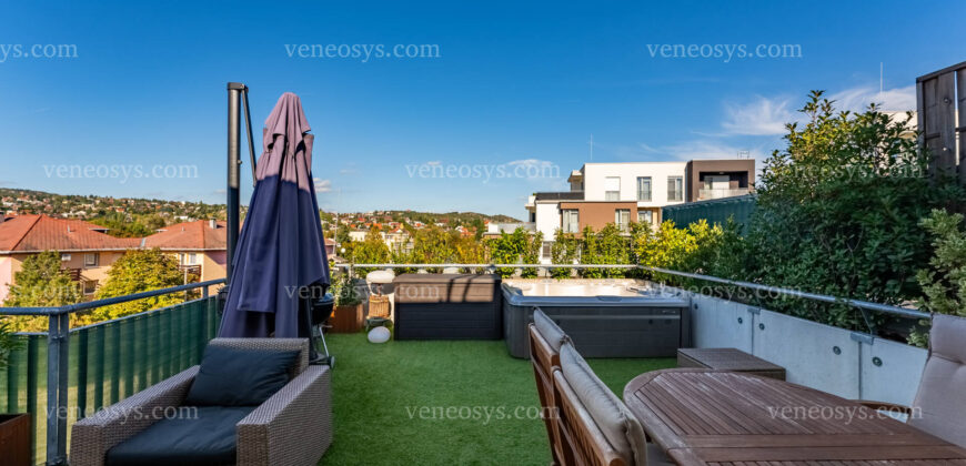 Panorama z tarasu w XI. dzielnicy Budapesztu