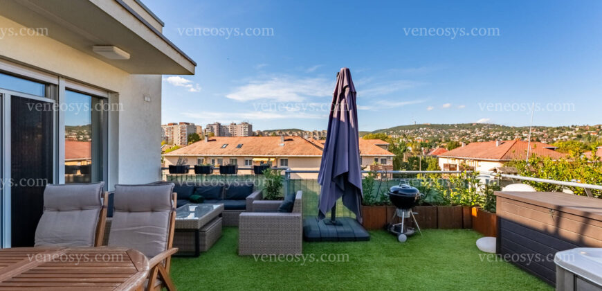 Panorama z tarasu w XI. dzielnicy Budapesztu