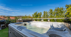 Panorama z tarasu w XI. dzielnicy Budapesztu