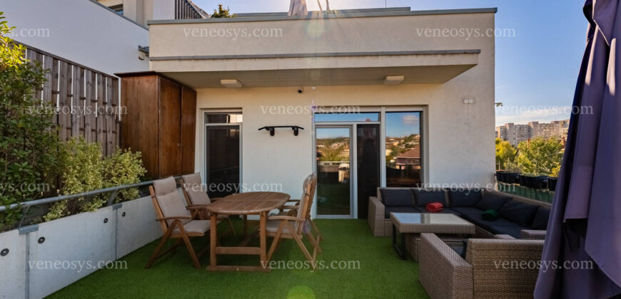 Panorama z tarasu w XI. dzielnicy Budapesztu