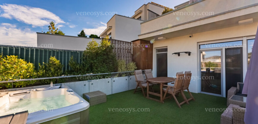 Panorama z tarasu w XI. dzielnicy Budapesztu