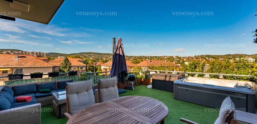 Panorama z tarasu w XI. dzielnicy Budapesztu